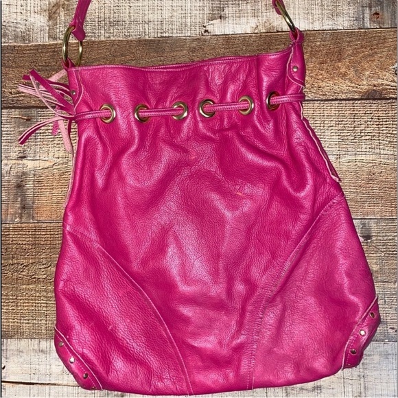 Le Bulga Pink All Leather Large Hobo - Picture 10 of 15